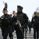 Police patrol at Place de la République.